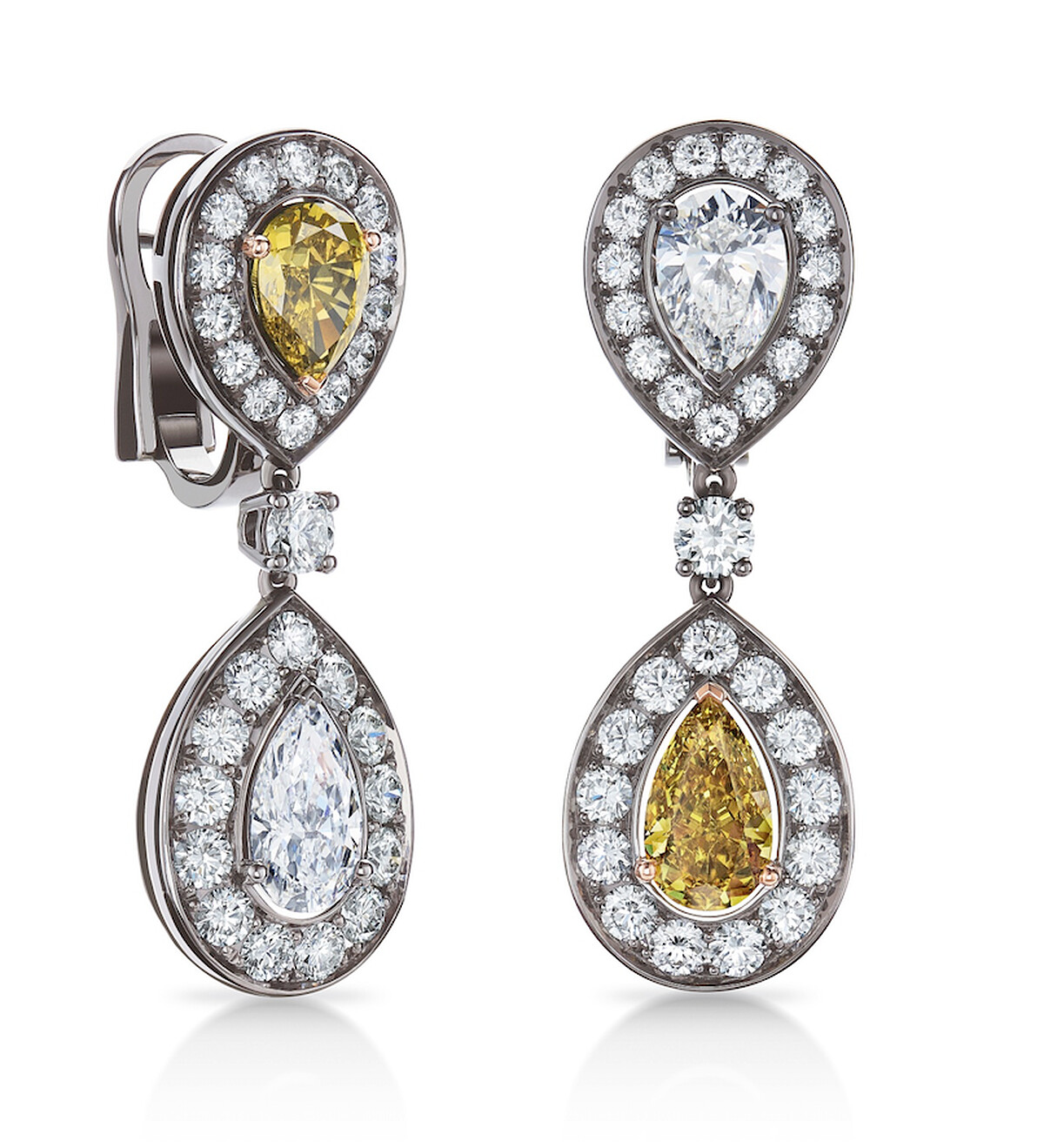 De Beers The Alchemist of Light 高級珠寶系列 Light Rays 垂墜式流蘇鑽石耳環_將流蘇部分拆下