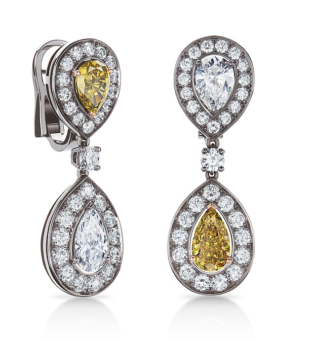 De Beers The Alchemist of Light 高級珠寶系列 Light Rays 垂墜式流蘇鑽石耳環_將流蘇部分拆下