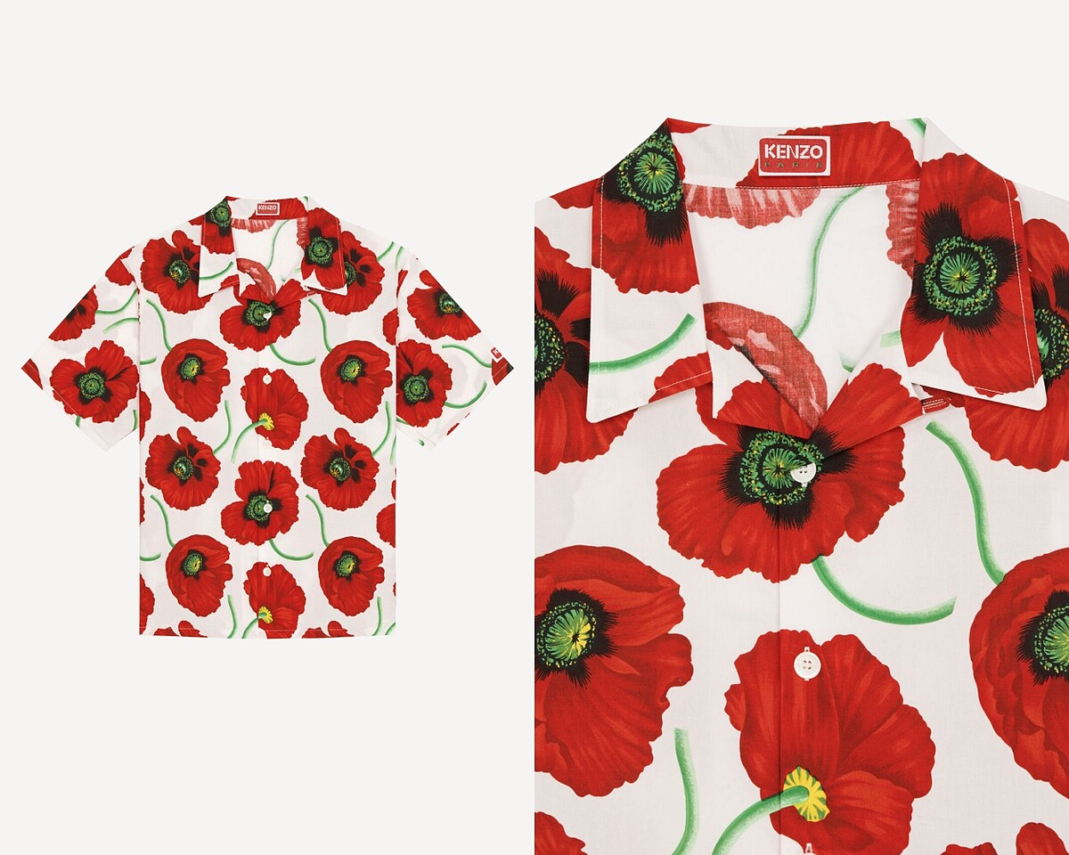 罌粟花園白色短袖襯衫，NT$14,800