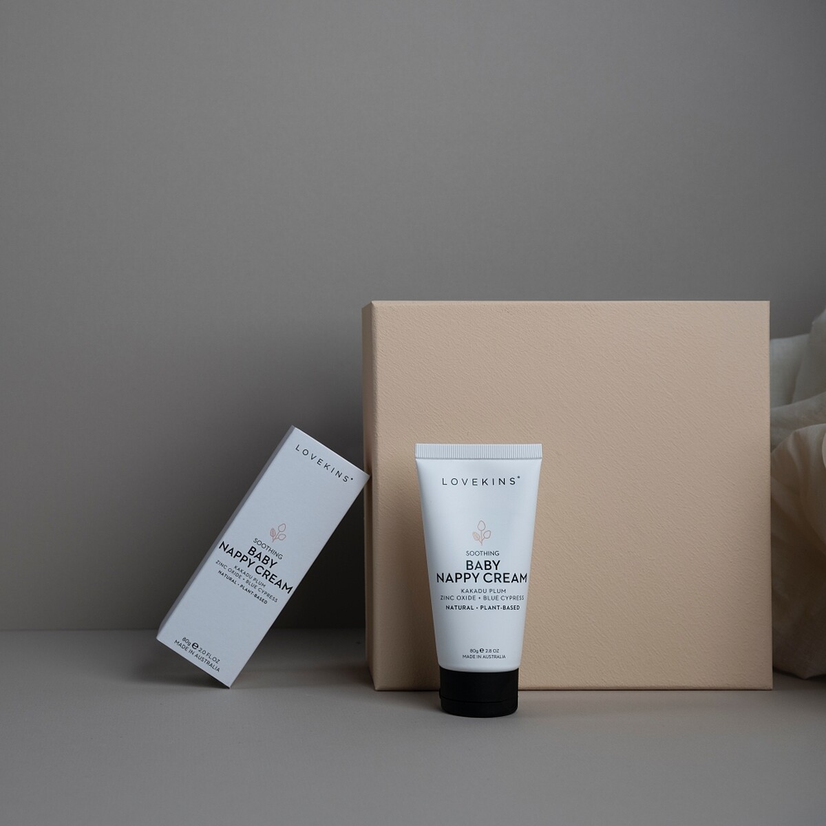 Lovekins初生｜藍絲柏＆卡卡杜李屁屁修護霜80g，NT690。