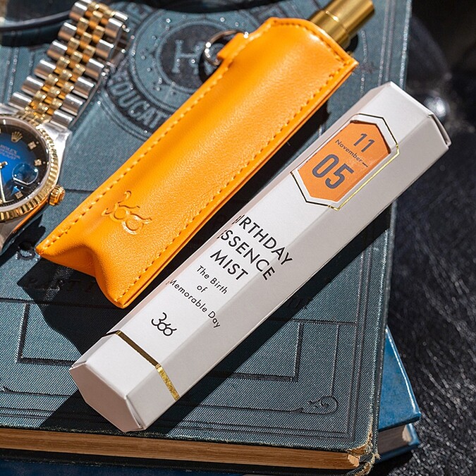 SWATi 366誕生日香氛噴霧擁有專用皮革收藏套，NT605起。