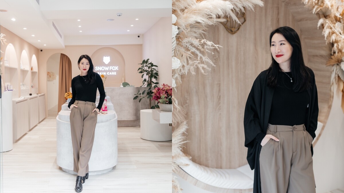 Snow Fox台灣首間實體門市天母店與品牌創辦人Phoebe。