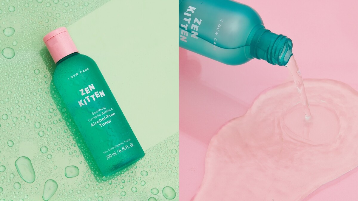 I DEW CARE瑜珈喵喵積雪草舒緩化妝水200ml,NT590。