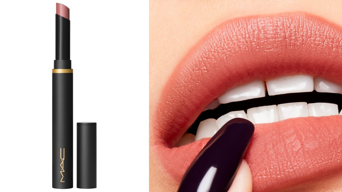 M.A.C絲柔粉霧奢緞唇膏#892榛果濕吻OVER THE TAUPE，NT1,100。