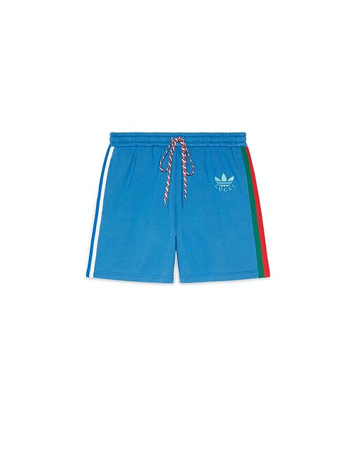 7. adidas X Gucci 藍色運動短褲，NT 32,400
