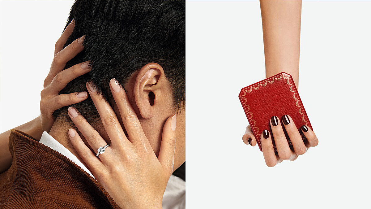 浪漫愛情的永恆璀璨光彩，交給卡地亞這五大經典耀眼的婚戒系列來綻放，完美乘載於卡地亞小紅盒之中！