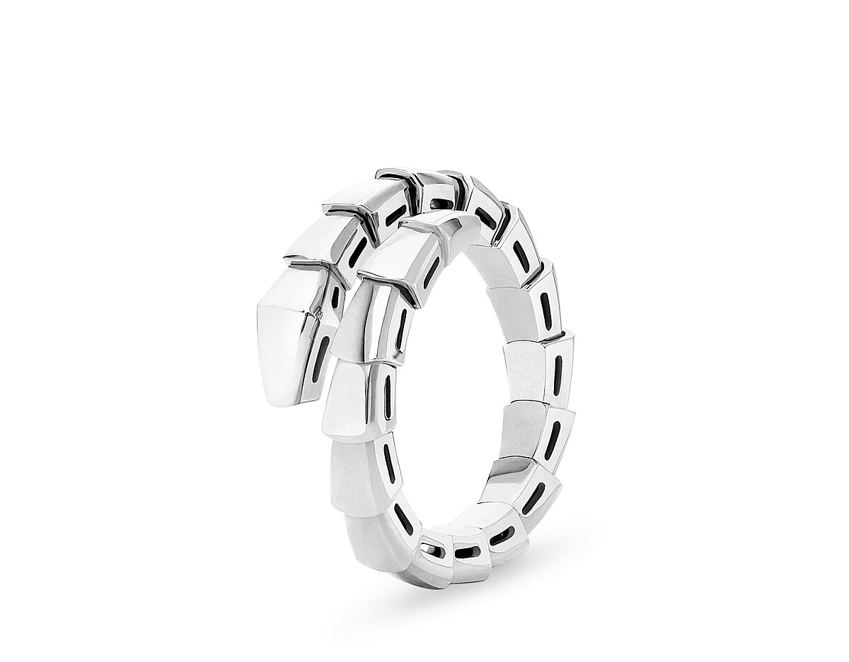 BVLGARI SERPENTI VIPER系列白K金戒指_參考售價：約新台幣67,300元