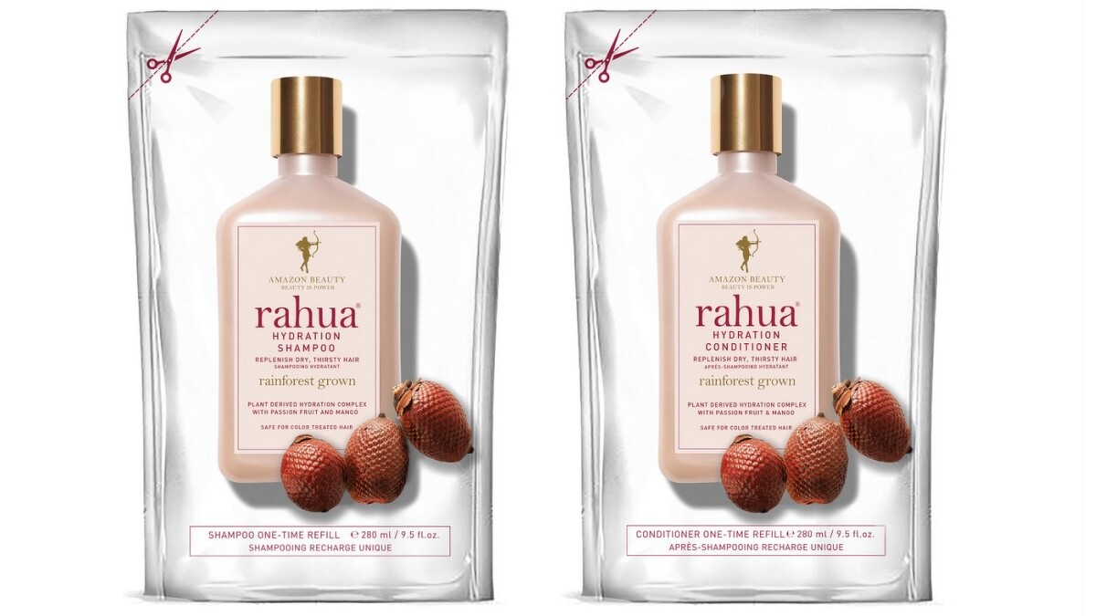 rahua保濕舒緩洗髮精補充包280ml，NT1,100、潤髮乳補充包280ml，NT1,200。