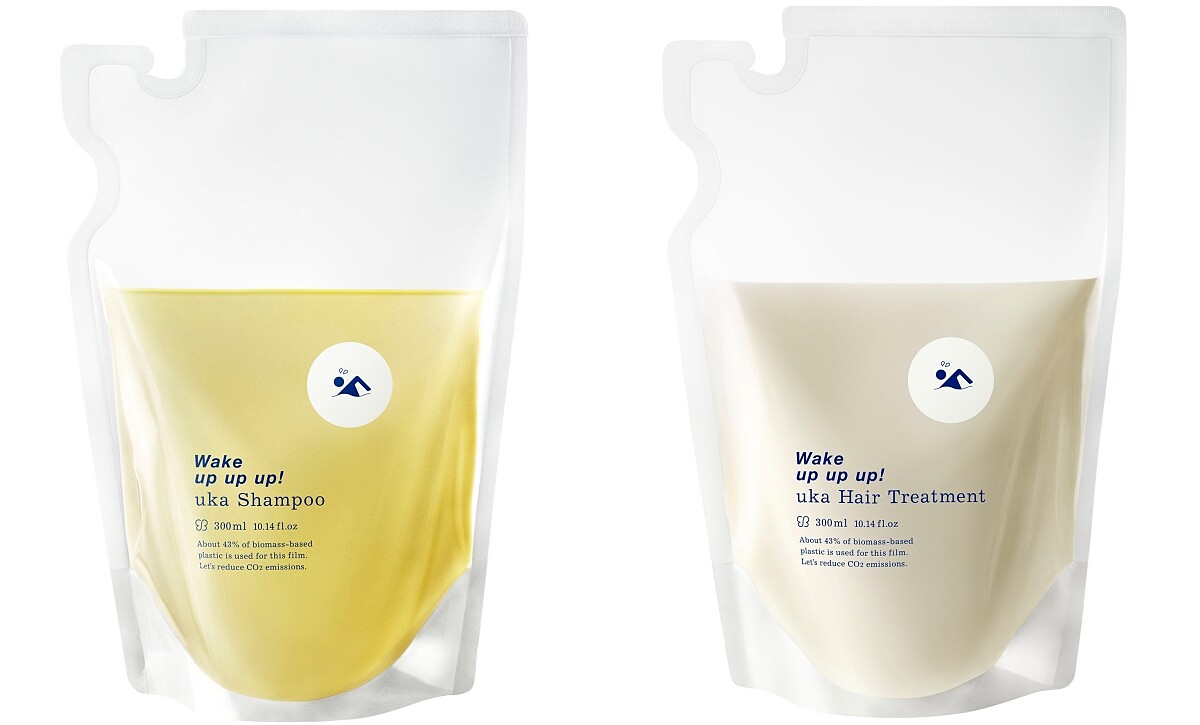 uka甦醒plus洗髮露補充包300ml，NT980、潤髮乳補充包300ml，NT1,400。