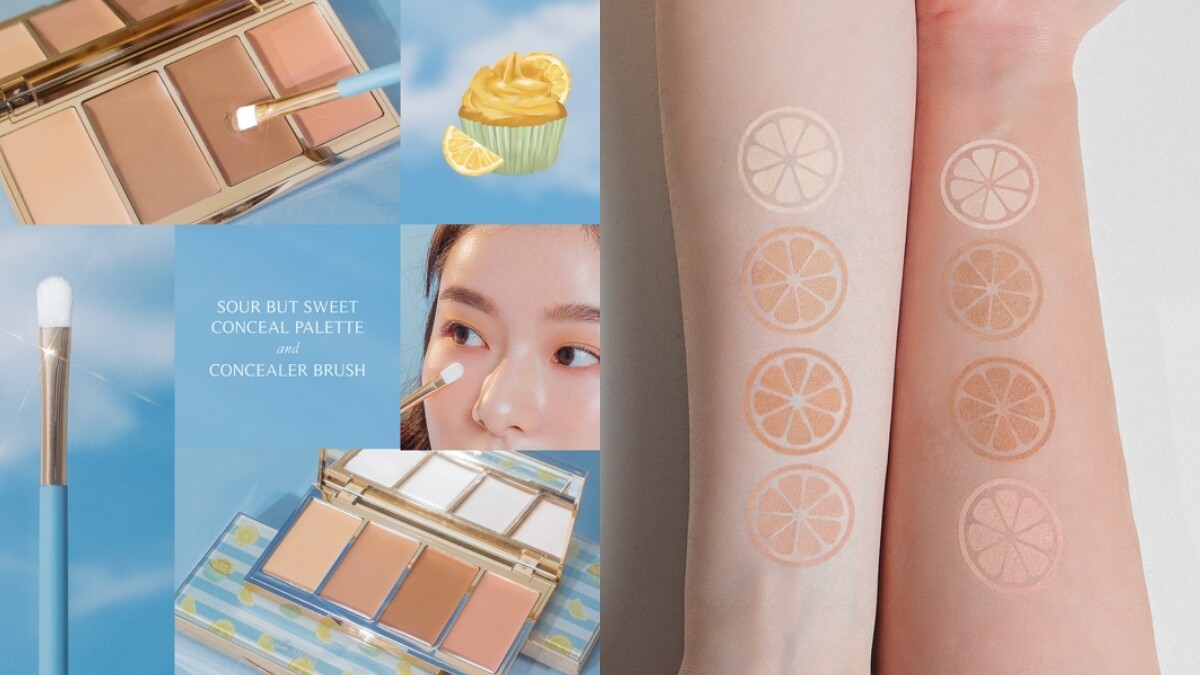 FreshO2 X Pony聯名系列《Tea Time with Pony》酸酸甜甜遮瑕盤試色。