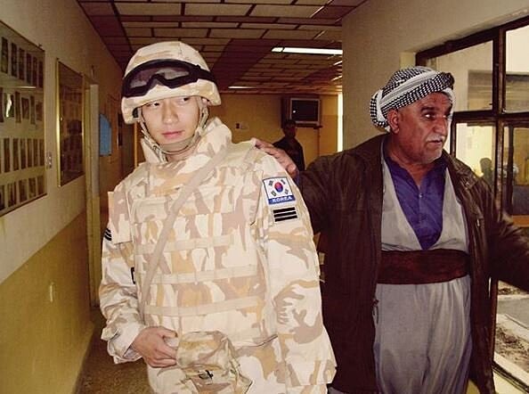 孫錫久曾在伊拉克服兵役