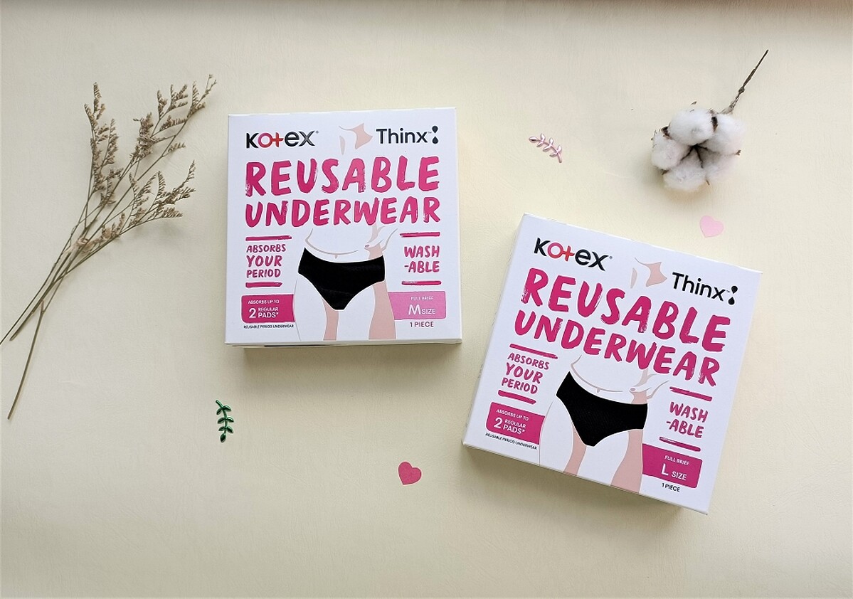 衛生棉品牌Kotex靠得住推出可水洗月經褲，重複水洗可抵100片棉棉。