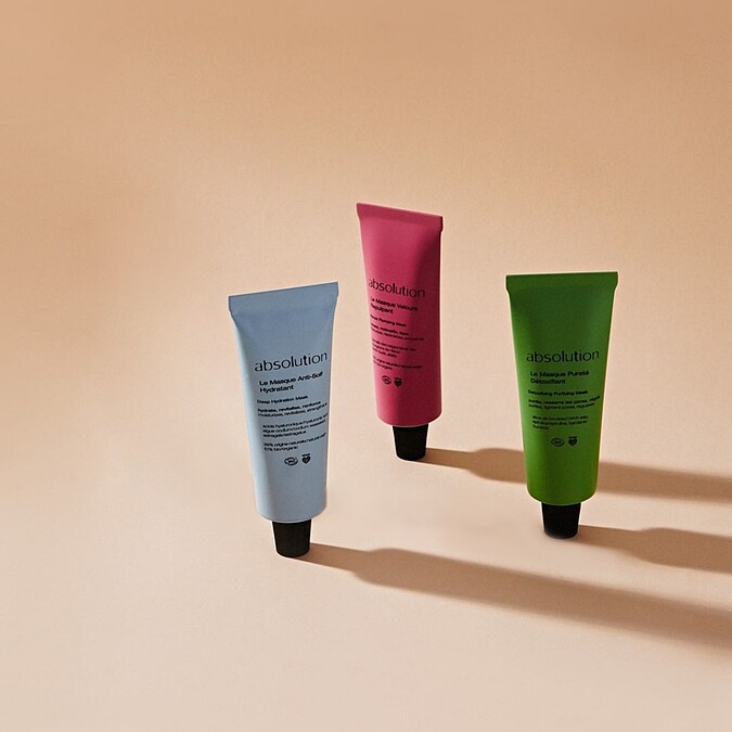 absolution依照肌膚情緒的保養需求，打造面膜系列。