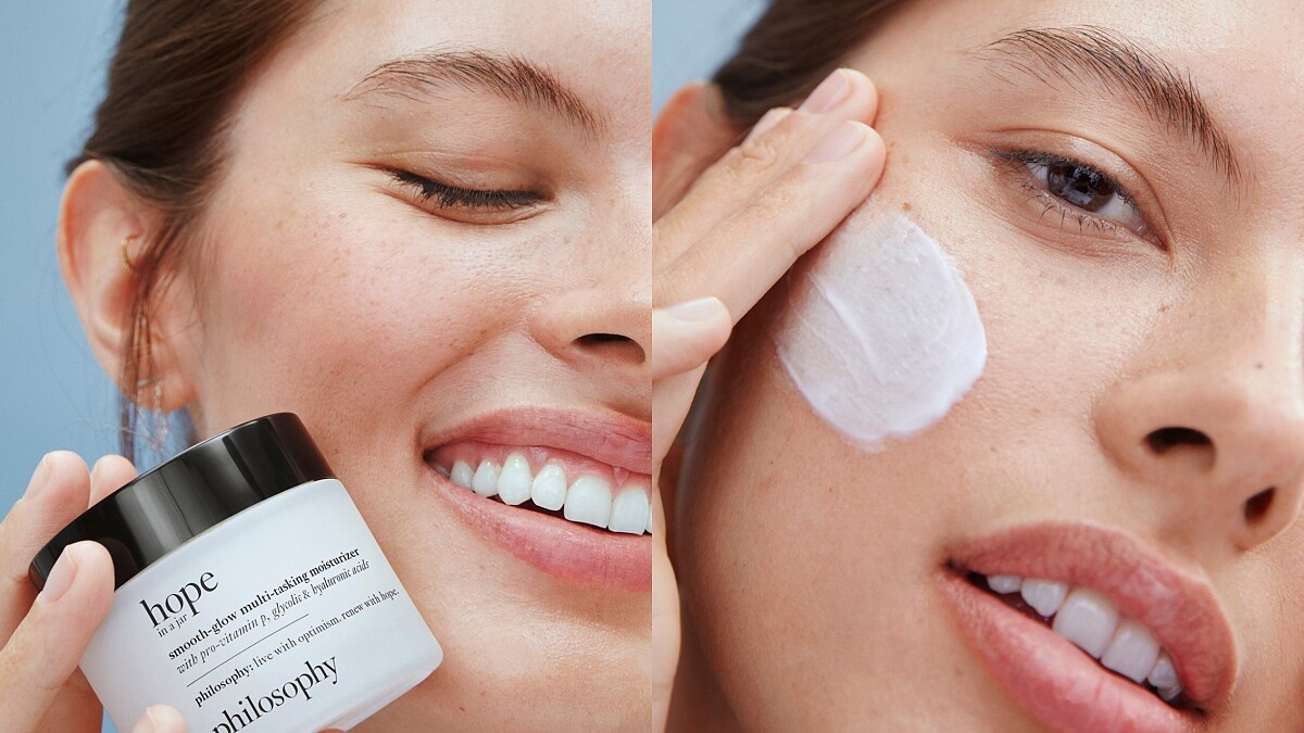 Philosophy肌膚哲理一瓶希望全效修護透亮保濕霜質地。