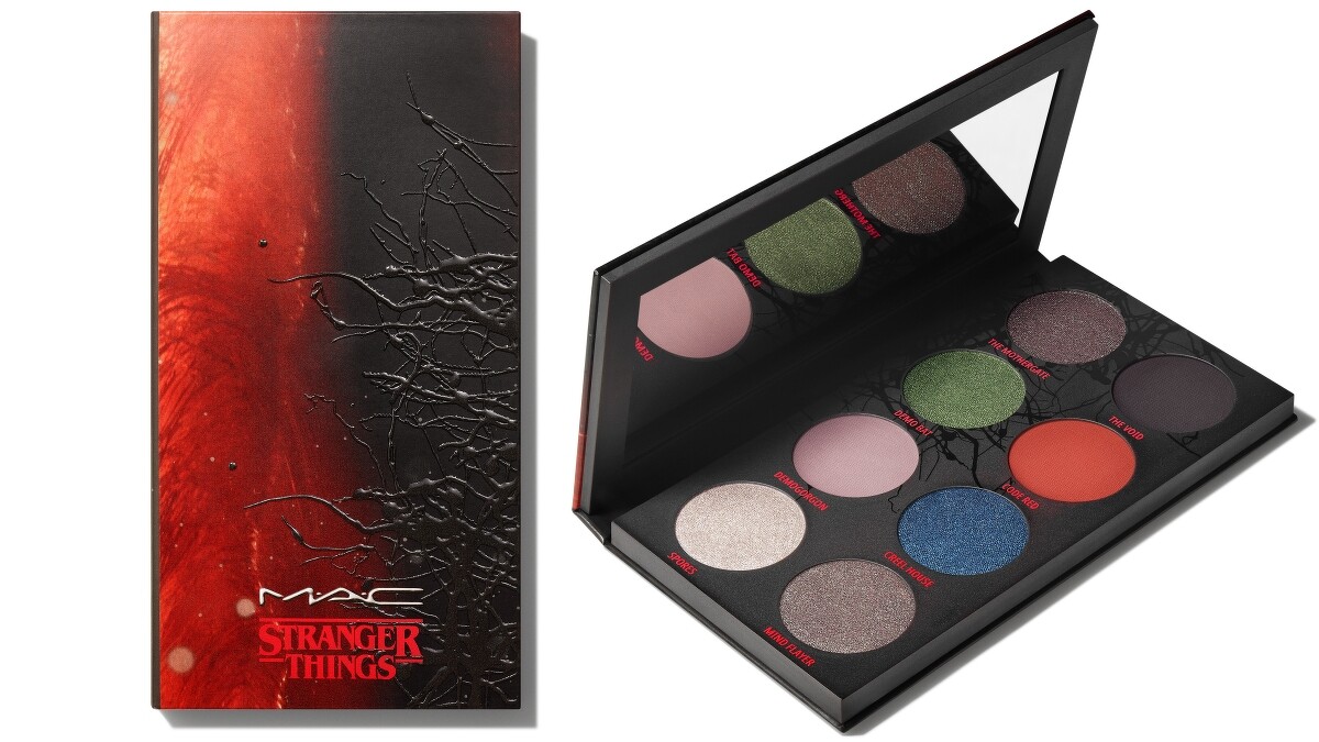 M.A.C X STRANGER THINGS怪奇物語聯名八色眼影盤(#虛空維度)，NT1,900。