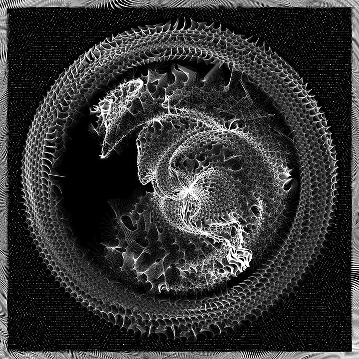 ▲林經堯於巴塞爾藝術展香港展會展出生成藝術作品「神話」。(圖 / 林經堯提供)