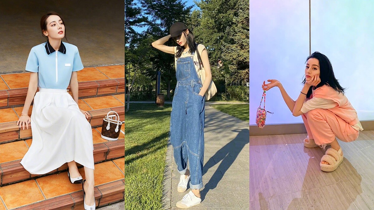 迪麗熱巴最新的私服愛包LV Monogram仙氣白小水桶包＋春夏私服穿搭參考