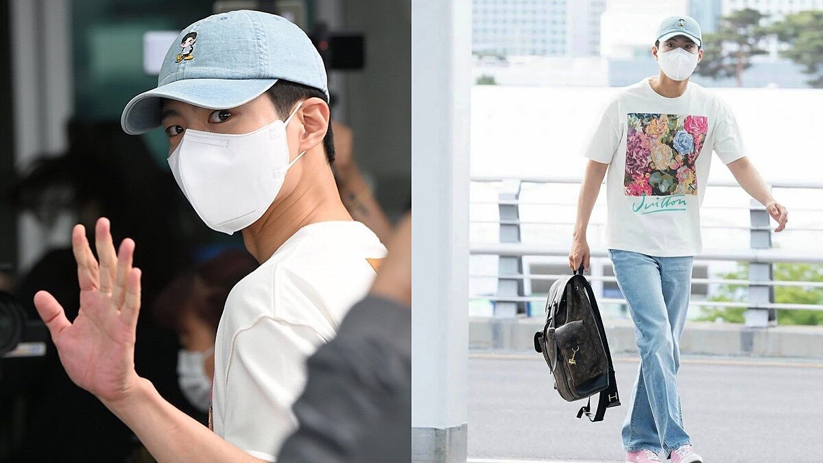 無敵暖男朴寶劍飛抵泰國參加LV 2022秋冬男裝大秀，機場穿搭不只穿LV還有它