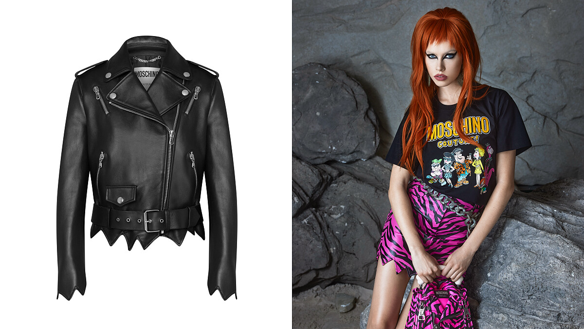 Moschino X 摩登原始人懷舊聯名：鋸齒皮衣、石紋logo、卡通圖T⋯設計亮點一次看