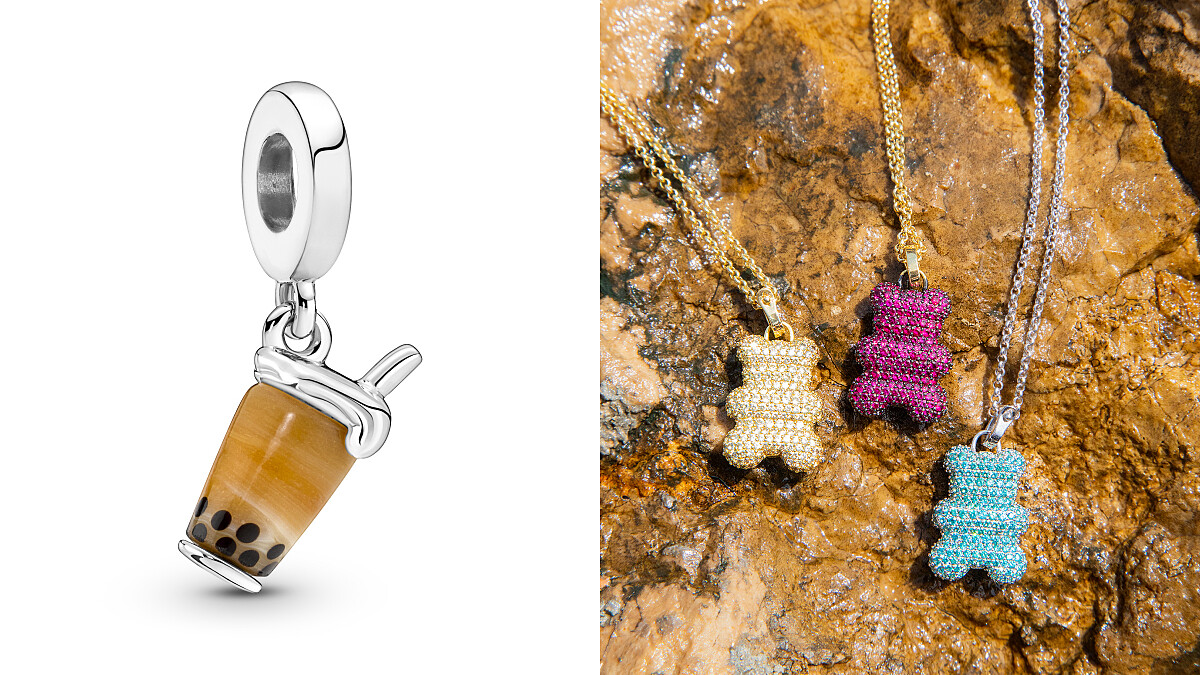 甜點系飾品：Pandora珍奶墜飾、APM小熊軟糖掛飾，逼真可口細節怎能抗拒？