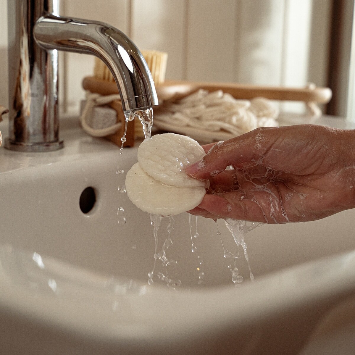 LastObject LastRound化妝棉可清洗後重複使用。