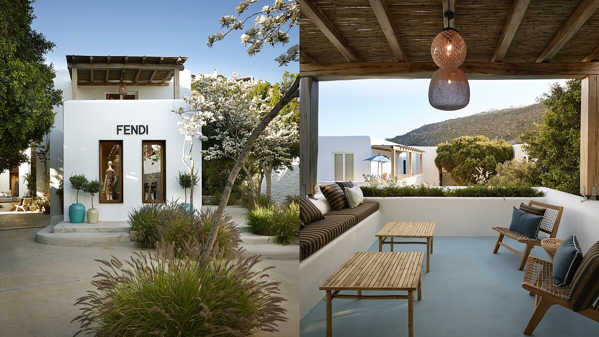 出國精品店朝聖清單！Fendi在希臘愛情海開幕精品店，根本是一間渡假Villa
