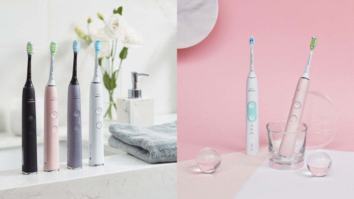 ▲【飛利浦Sonicare鑽石靚白智能音波電動牙刷】爵士黑、晶鑽白、典雅粉、炫光銀，建議售價NT$7,990，深邃藍建議售價NT$8,990。