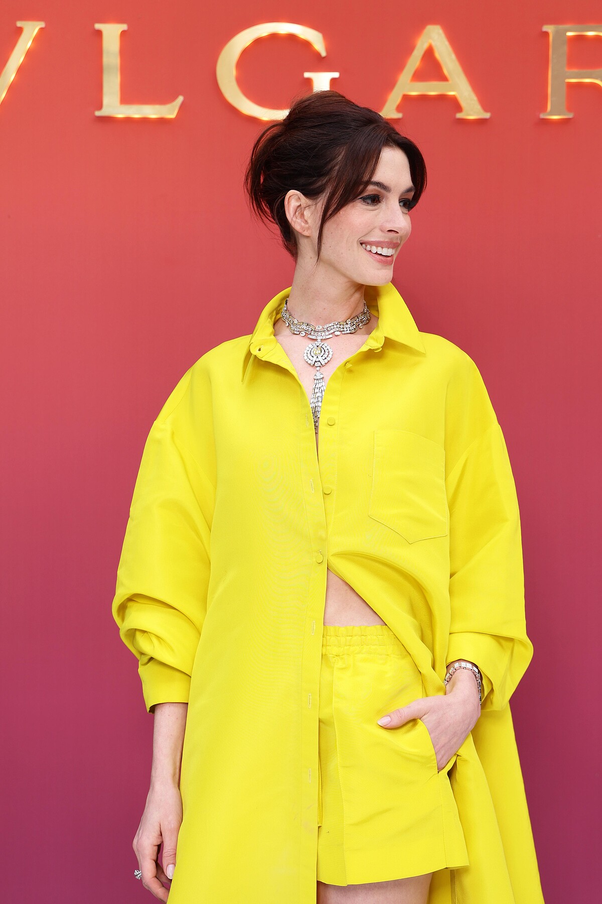 寶格麗品牌代言人Anne Hathaway出席Eden The Garden of Wonders 頂級珠寶系列發表會