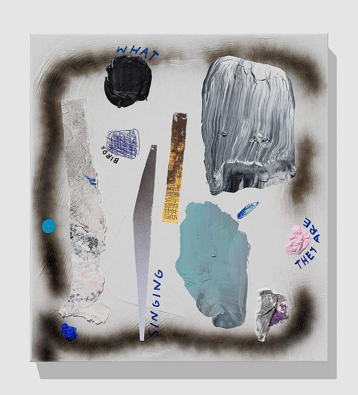 新竹市文化局鐵道藝術村｜Mario Weinberg_It&rsquo;s like Bird #3｜70x55cm 油彩、拼貼｜2020