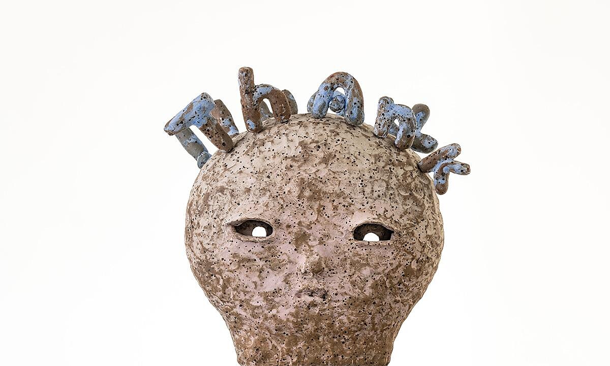 伊日藝術計劃｜石山哲也｜天上天下唯我獨尊｜42x17x54cm｜Stoneware、Color slip｜2021