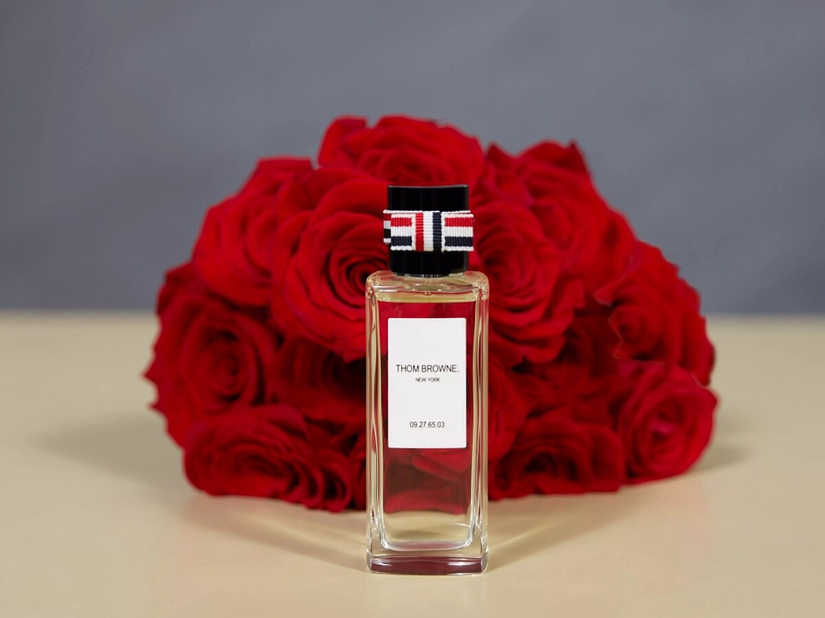 THOM BROWNE香水09.27.65.03香根草與玫瑰75ml，NT7,200。
