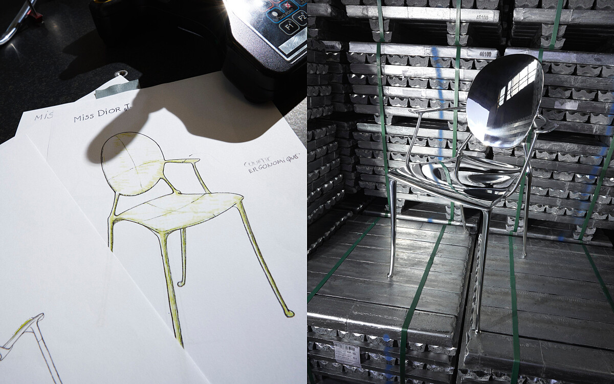 草圖以及一體成型的座椅。
