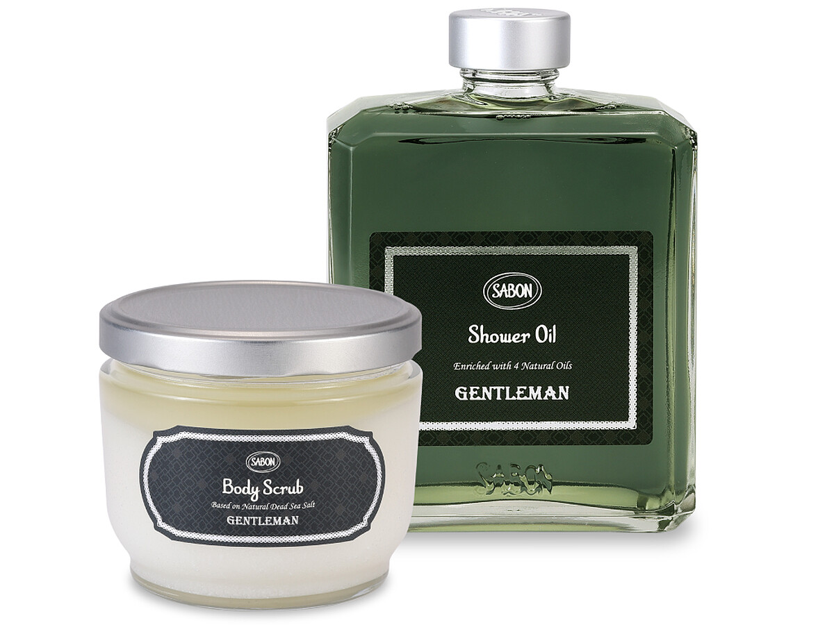 SABON紳士沐浴油與身體磨砂膏2022以新包裝回歸。