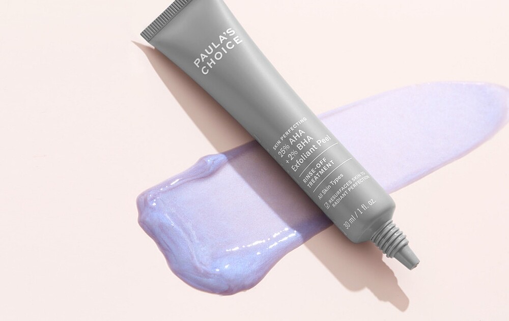 寶拉珍選25%果酸+2%水楊酸煥膚面膜融合水楊酸深度毛孔代謝和果酸表層補水效用，讓臉部肌膚煥然一新。