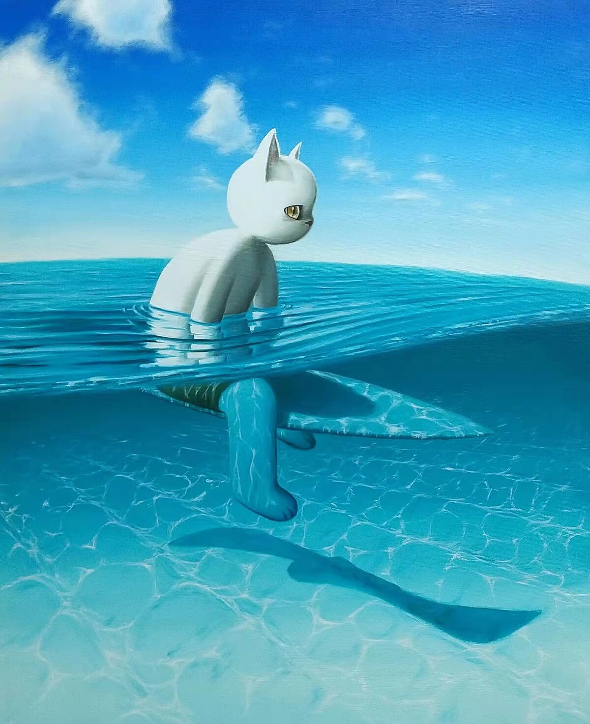 Yokoteen《Claritas》大海的波浪時而洶湧澎湃，時而微波粼粼。微波下的海底的沙子也清晰可見。 