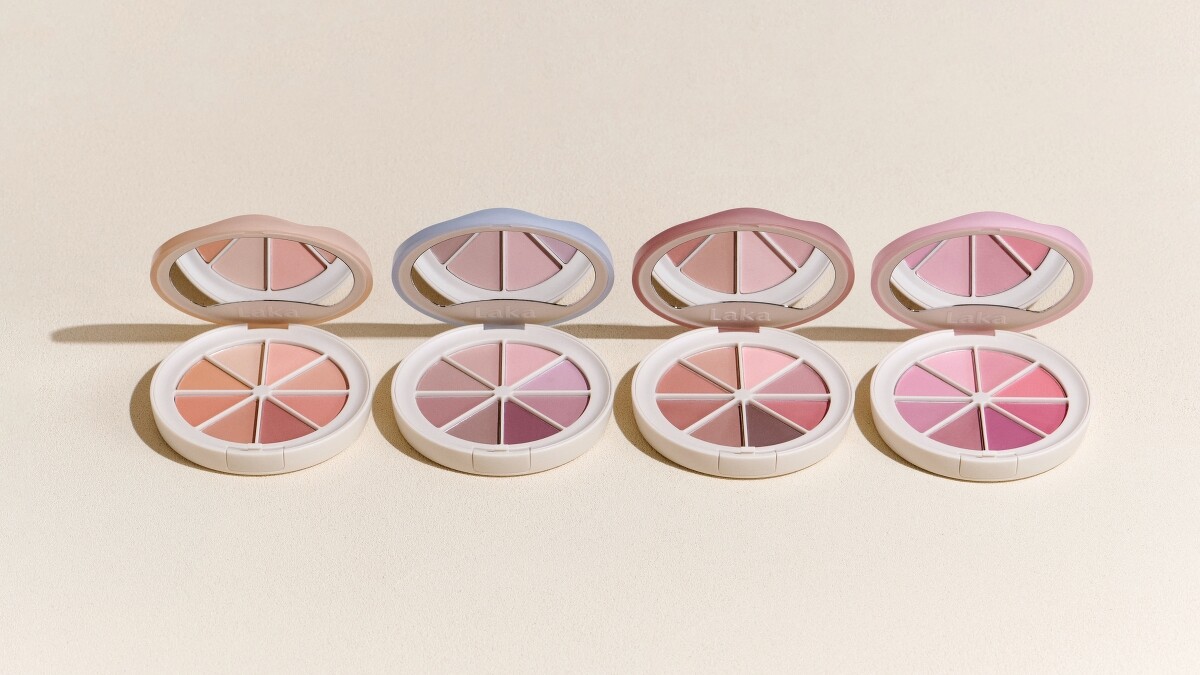 LAKA中性色調八色眼影盤。