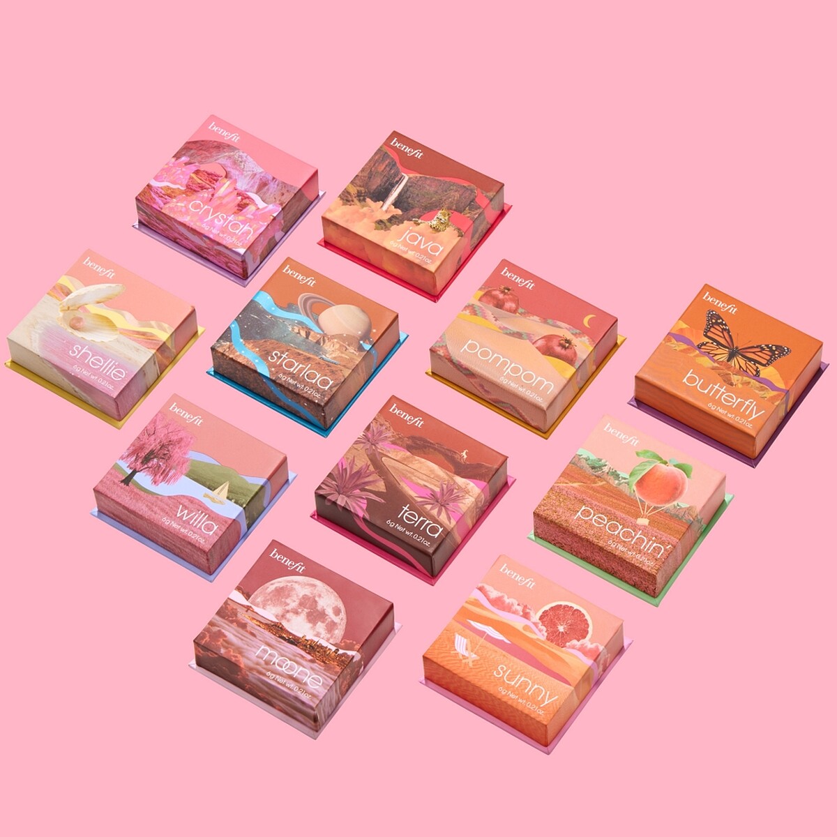 benefit夢遊仙境頰彩蜜粉盒除了蒲公英蜜粉,還多了新色11色。