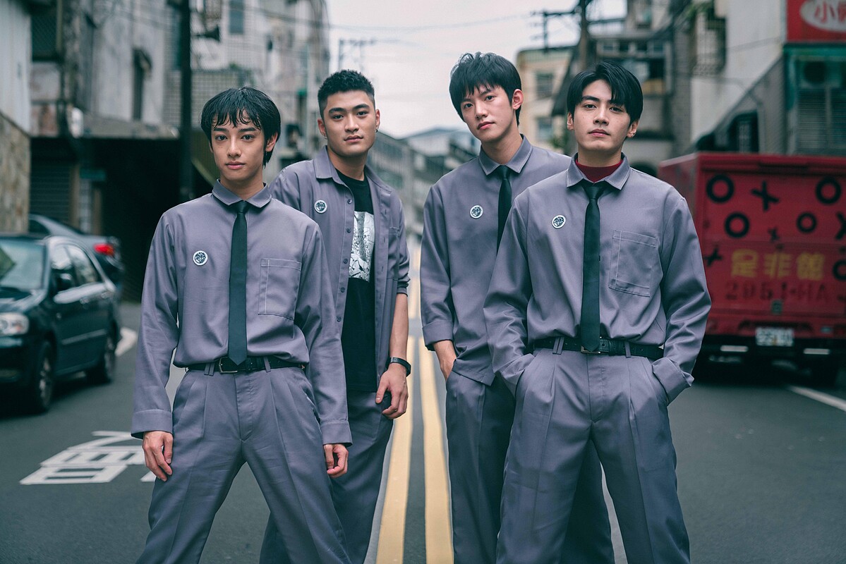 《聰明鎮》首波卡司亮相，劉修甫（左起）、潘綱大、新人余杰恩、宋柏緯參與演出