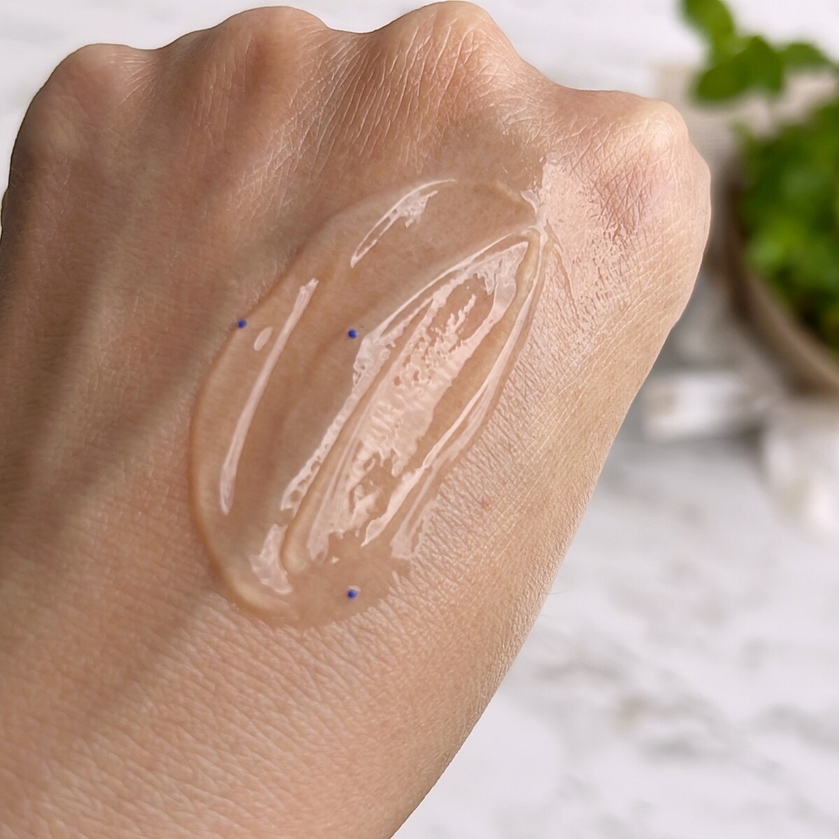 SABON沁檸莫西多臉部保濕凍膜質地。