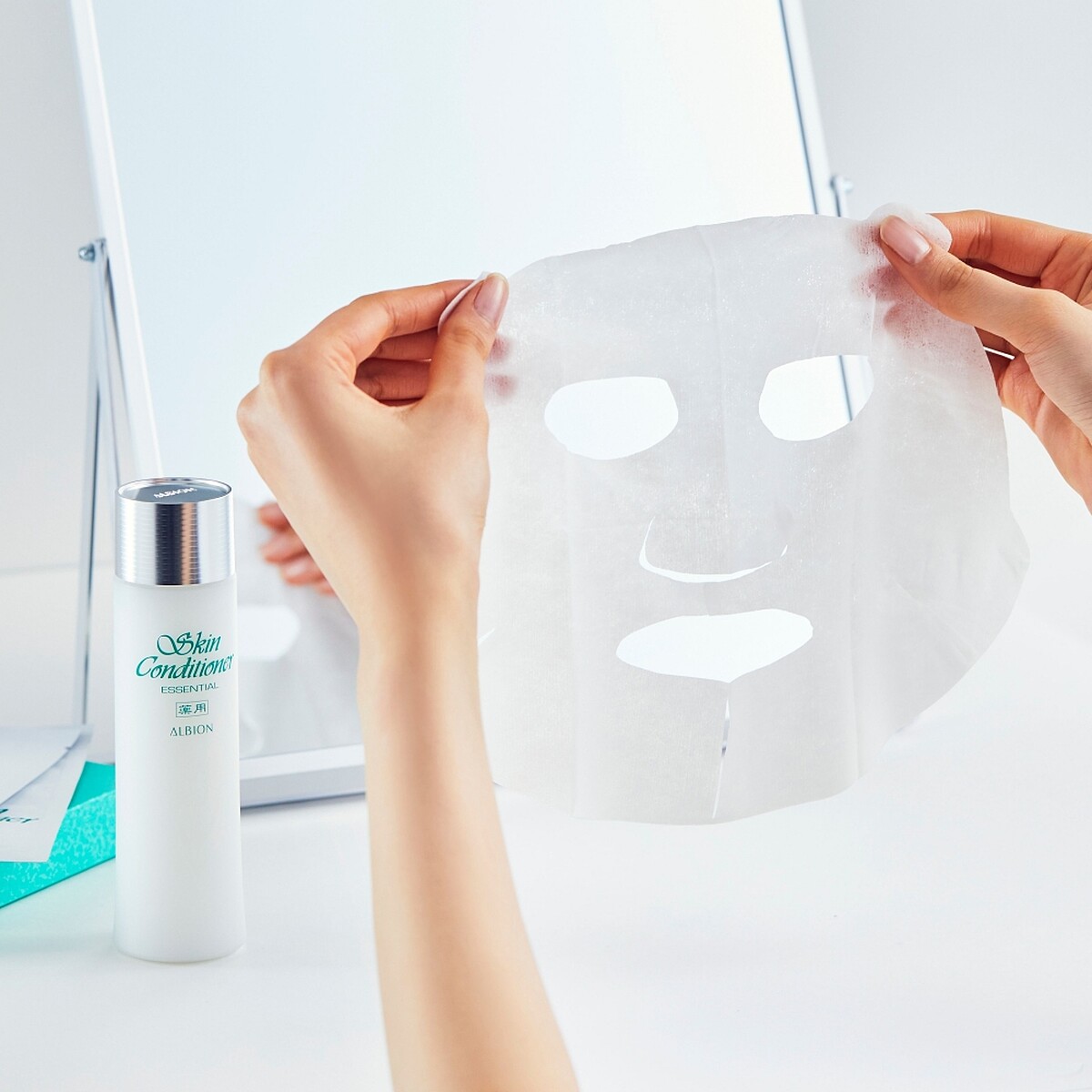 ALBION健康面膜情境美圖。