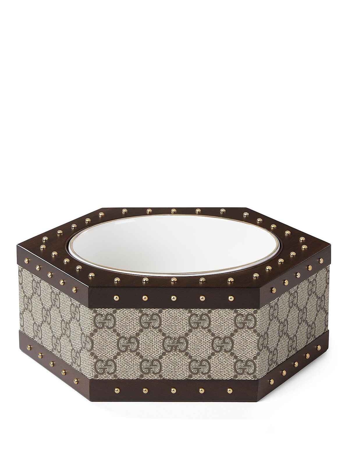 GG菱格紋寵物碗，NT 62,500