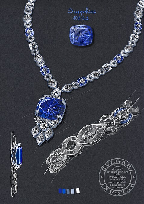 Mediterranean Reverie 項鍊設計草圖