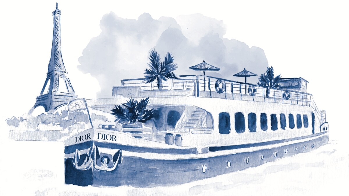 「迪奧美妍護膚沙龍：白馬莊園」奢華郵輪形象圖。