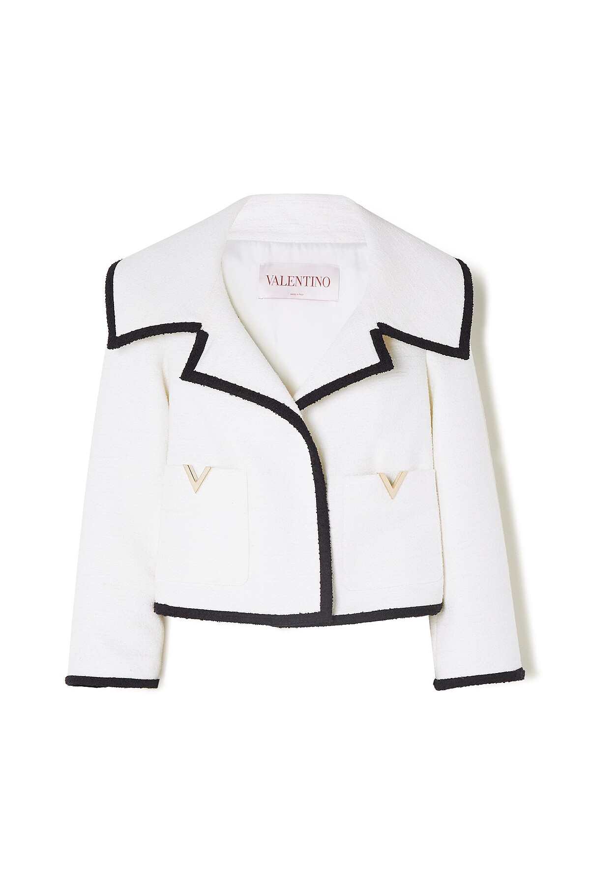 Valentino 白色短版外套，價格店洽。