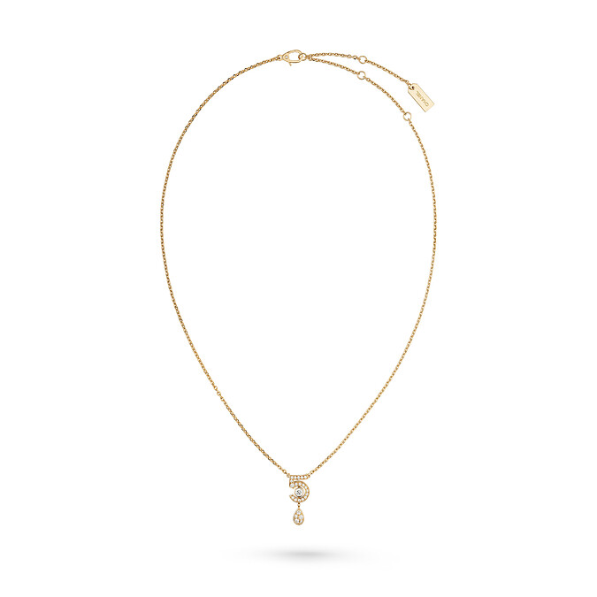 ETERNAL N&deg;5 項鍊_18K Beige 米色金，鑲嵌鑽石。