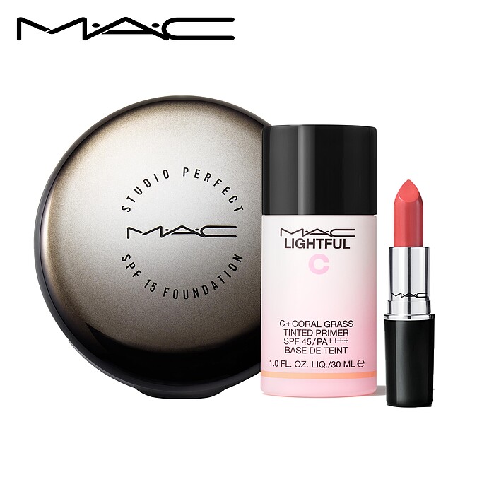 M&middot;A&middot;C台北電影節影人限定禮盒 （含超持妝無瑕粉餅&粉盒、超顯白玫瑰濾鏡乳、子彈唇膏）