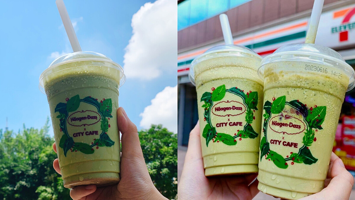 7-11攜手Häagen-Dazs推出期間限定「抹茶紅豆拿鐵冰沙」！喝得到綿密紅豆泥