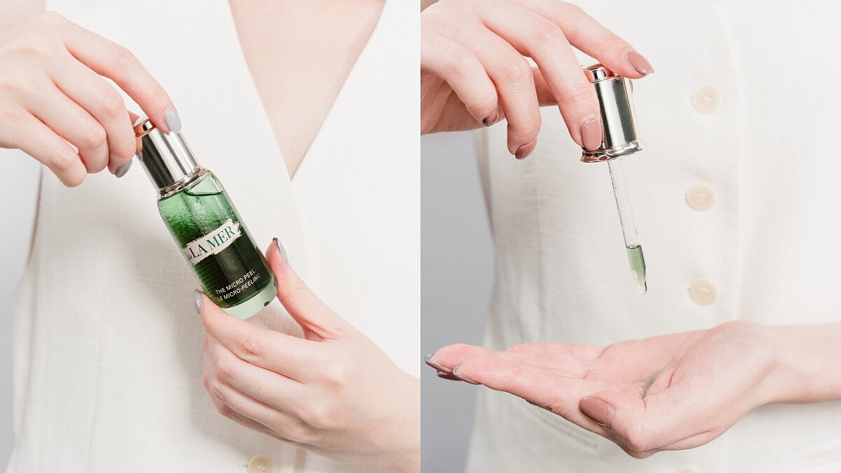 LA MER深藻煥膚微晶露，使用前需要輕微搖動以混和雙層配方。