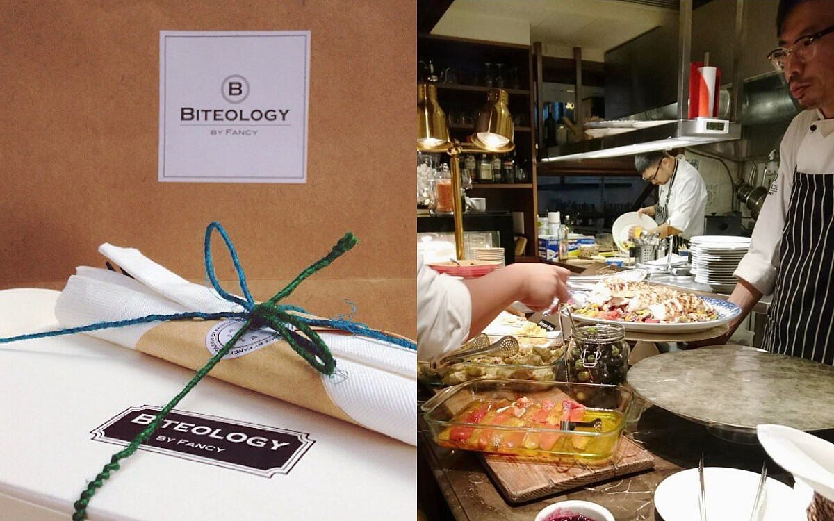 「Biteology」外帶餐盒,內有不常見的歐陸料理菜色。