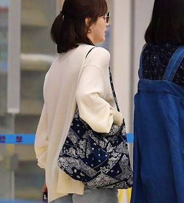 宋慧喬印花帆布袋